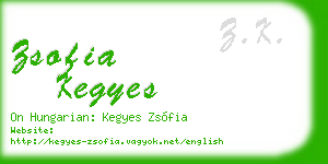 zsofia kegyes business card